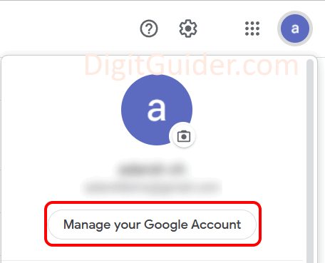 Manage Google Account in drive