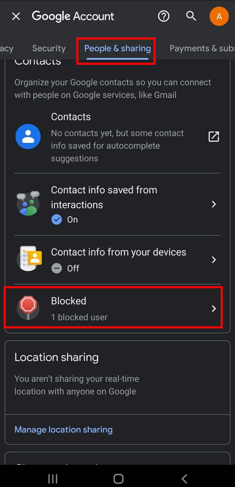 Unblock user in drive app