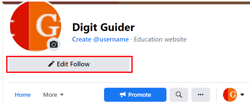 Edit Button on Facebook