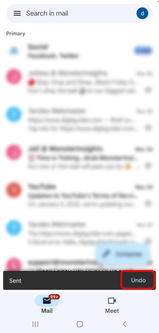 How to Unsend an Email in Gmail on Android app